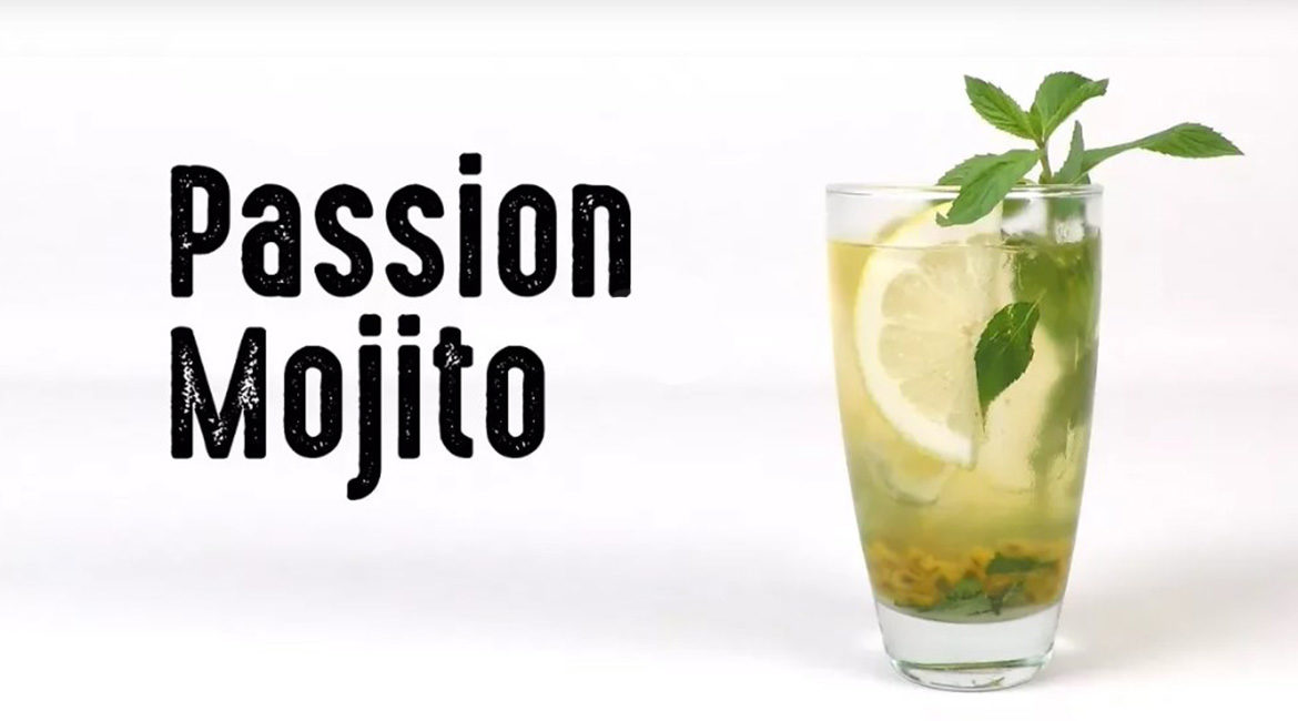 Passion Mojito: drink feito de rum e prosecco